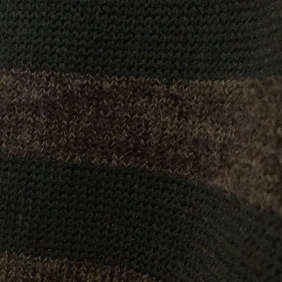 Women’s M Carol Rose Black and Brown Striped Waterfall Cardigan - Picture 3 of 3